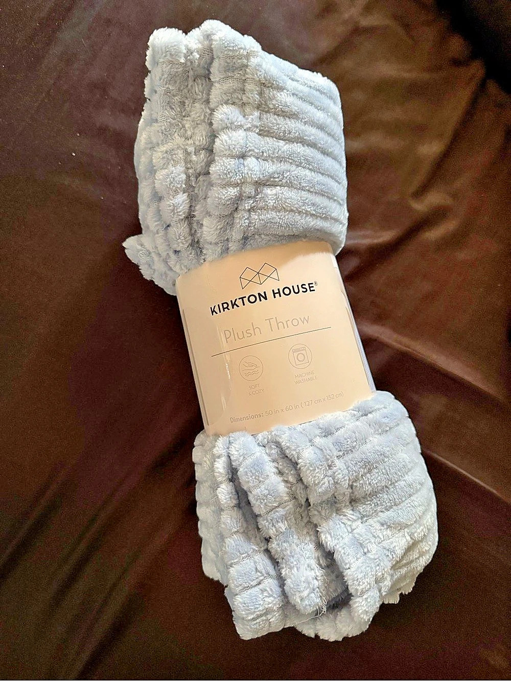 Kirkton House Plush Throw Blue NWT